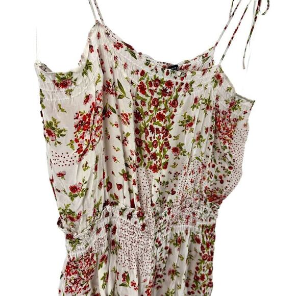 New Zara Patchwork Floral Print Playsuit Romper Size Medium - Picture 4 of 16